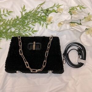Brandon Blackwood Black Shearling Bowen Bag